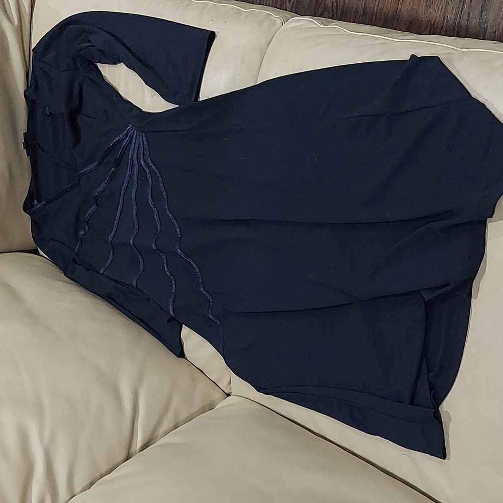 Dress barn collection navy blue ribbon accent dress Size 8